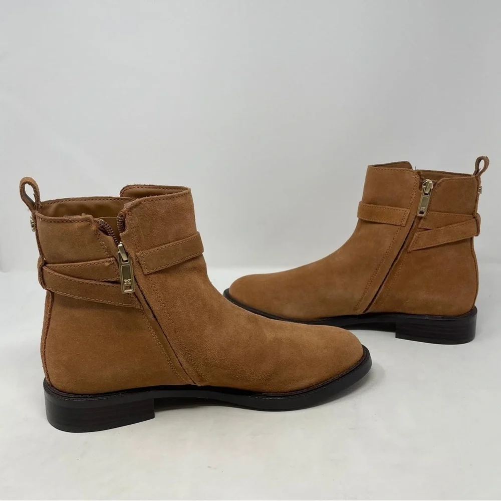 Sam Edelman Nolynn Buckle Zipper Ankle Boots in Saddle Suede - NWT - Picture 10 of 13